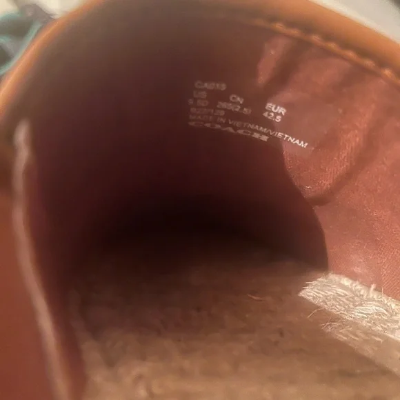 Coach Tan and Brown Slip-On Loafers - Picture 3 of 3